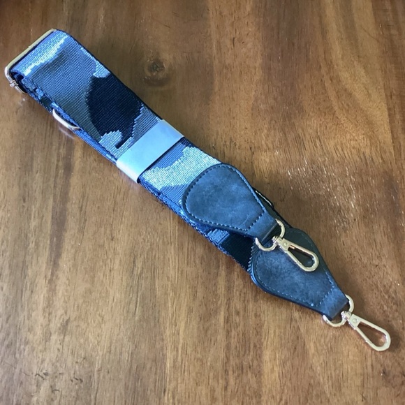 Camo Adjustable Replacement Strap for Purse Bag, Gray & Black Rose Gold Hardware - Picture 1 of 4